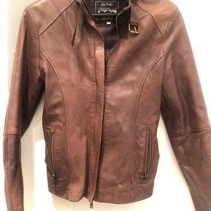 Italian Leather jacket, size extra small